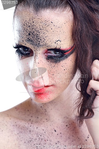 Image of Beautiful Woman with  Luxury Makeup