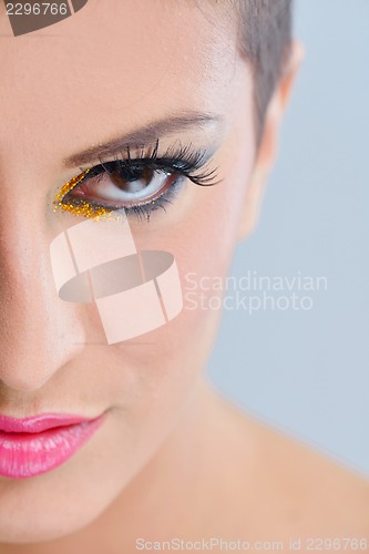 Image of Beautiful Woman with  Luxury Makeup
