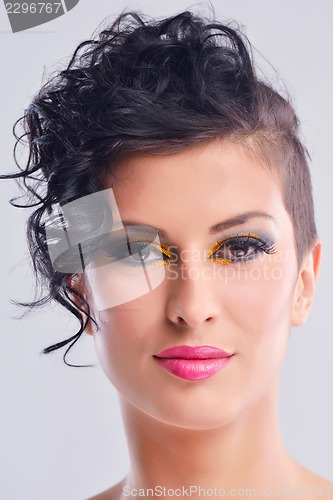 Image of Beautiful Woman with  Luxury Makeup