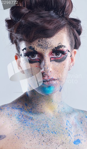 Image of Beautiful Woman with  Luxury Makeup