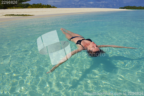 Image of happy woman enjoy  summer time