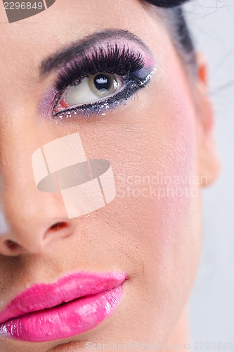 Image of Beautiful Woman with  Luxury Makeup