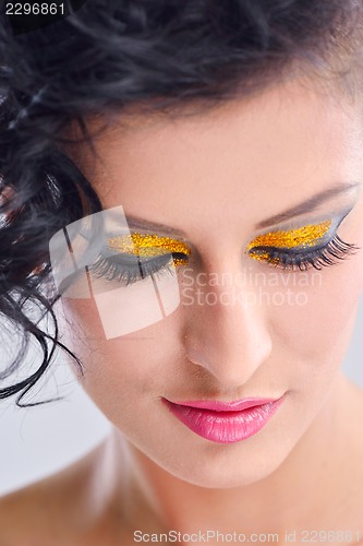Image of Beautiful Woman with  Luxury Makeup