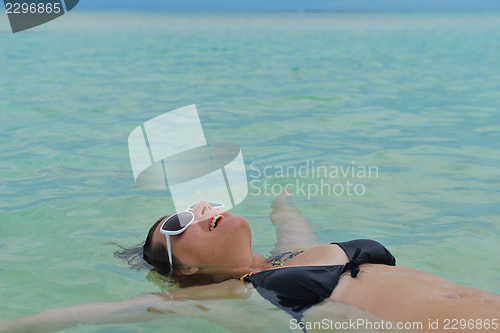Image of happy woman enjoy  summer time