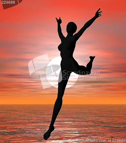 Image of Sunset leaping