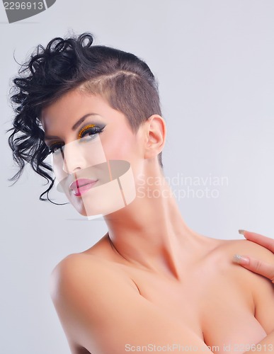 Image of Beautiful Woman with  Luxury Makeup