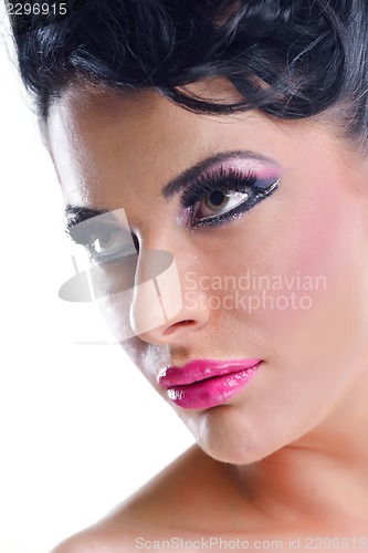 Image of Beautiful Woman with  Luxury Makeup