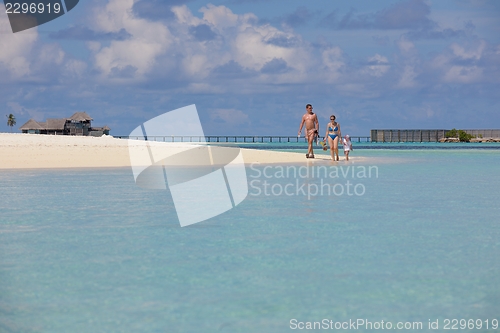 Image of happy family on vacation