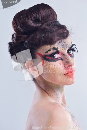 Image of Beautiful Woman with  Luxury Makeup