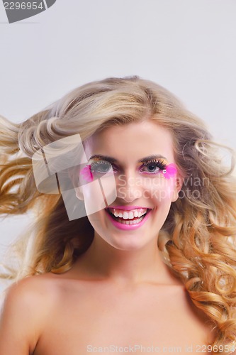Image of Beautiful Woman with  Luxury Makeup