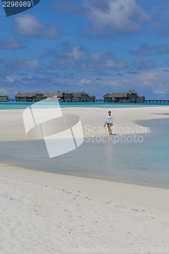 Image of happy woman enjoy  summer time