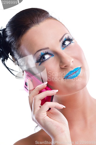 Image of Beautiful Woman with  Luxury Makeup