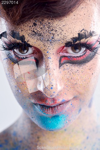 Image of Beautiful Woman with  Luxury Makeup