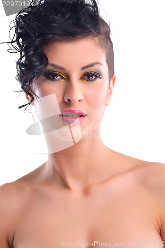 Image of Beautiful Woman with  Luxury Makeup