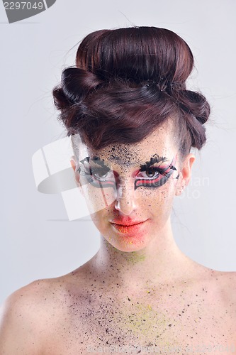 Image of Beautiful Woman with  Luxury Makeup
