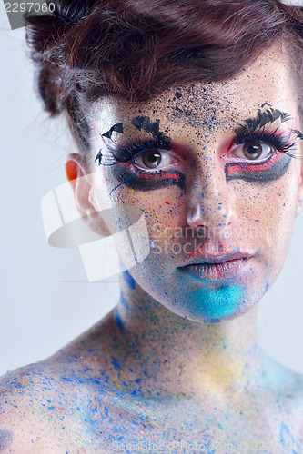 Image of Beautiful Woman with  Luxury Makeup