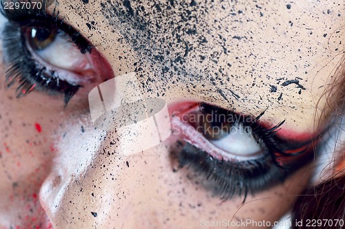 Image of Beautiful Woman with  Luxury Makeup