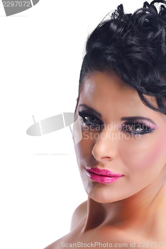 Image of Beautiful Woman with  Luxury Makeup