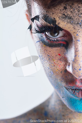 Image of Beautiful Woman with  Luxury Makeup