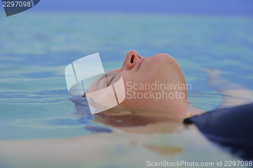 Image of happy woman enjoy  summer time