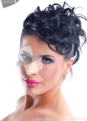 Image of Beautiful Woman with  Luxury Makeup