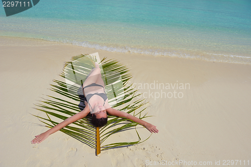 Image of happy woman enjoy  summer time