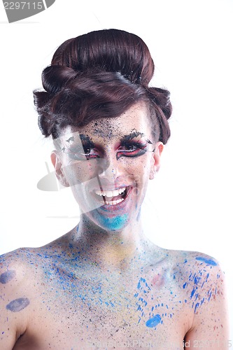 Image of Beautiful Woman with  Luxury Makeup