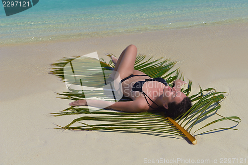 Image of happy woman enjoy  summer time