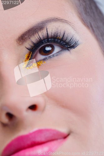 Image of Beautiful Woman with  Luxury Makeup