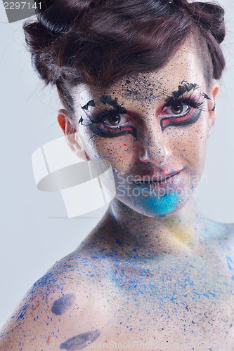 Image of Beautiful Woman with  Luxury Makeup