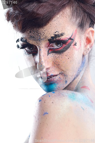Image of Beautiful Woman with  Luxury Makeup