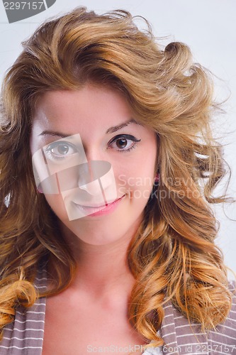 Image of Beautiful Woman with  Luxury Makeup