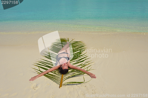 Image of happy woman enjoy  summer time