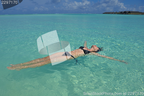 Image of happy woman enjoy  summer time