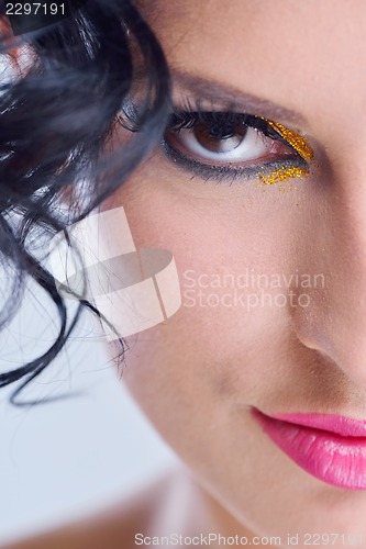 Image of Beautiful Woman with  Luxury Makeup
