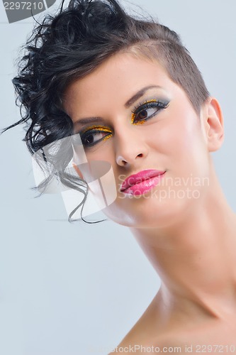 Image of Beautiful Woman with  Luxury Makeup