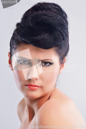 Image of Beautiful Woman with  Luxury Makeup