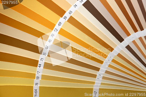 Image of Pantone color palette catalogue in close up