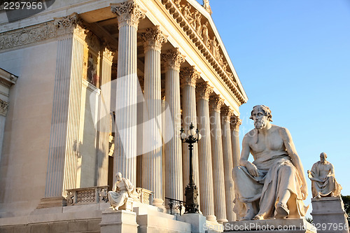 Image of The Austrian Parliament in Vienna, Austria