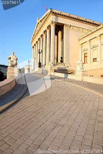 Image of The Austrian Parliament in Vienna, Austria