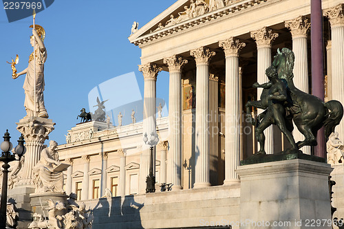 Image of The Austrian Parliament in Vienna, Austria