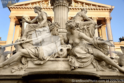 Image of Austrian Parliament in Vienna, Austria