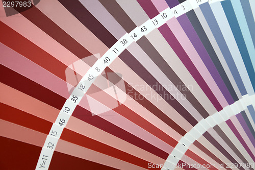 Image of Pantone color palette catalogue in close up