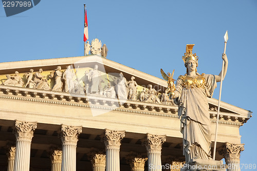 Image of The Austrian Parliament in Vienna, Austria