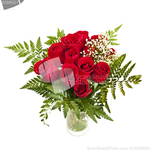 Image of Bouquet of fresh red roses