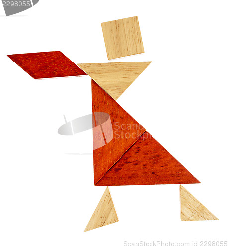 Image of tangram dancer or waitress