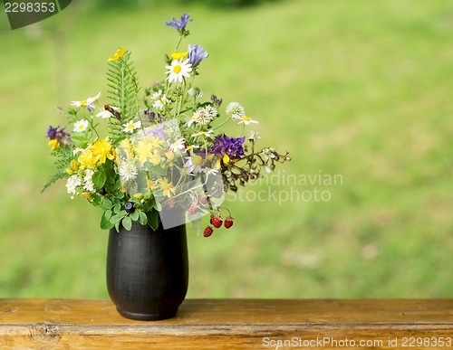 Image of beautiful bouquet of bright  wildflowers