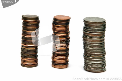 Image of Piles of coins