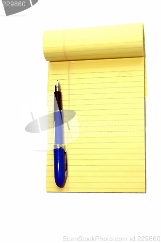 Image of Notepad and pen