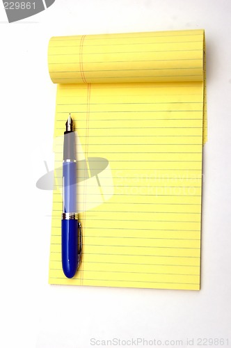 Image of Notepad and pen